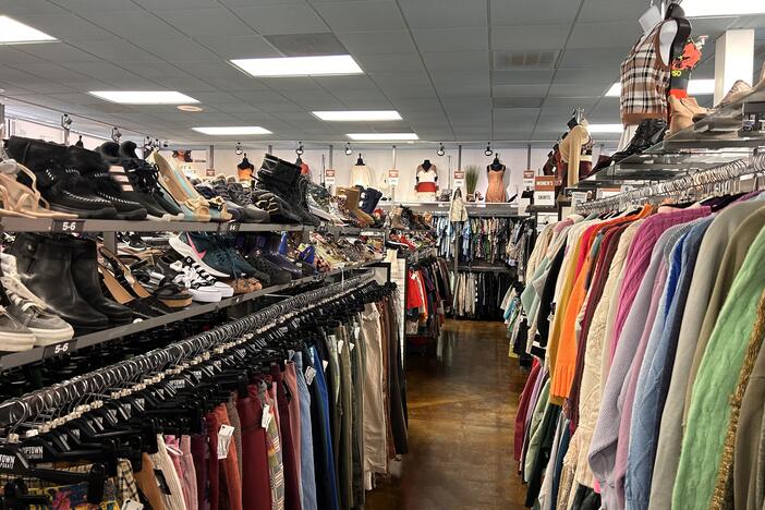 Thrift stores, like this one in Charlotte, N.C., could see an uptick in sales amid economic woes. But experts say supply could also become an issue.
