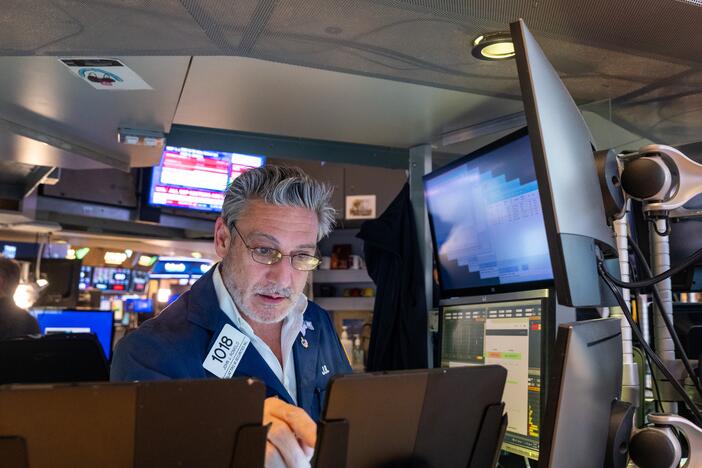 A trader on the floor of the New York Stock Exchange.