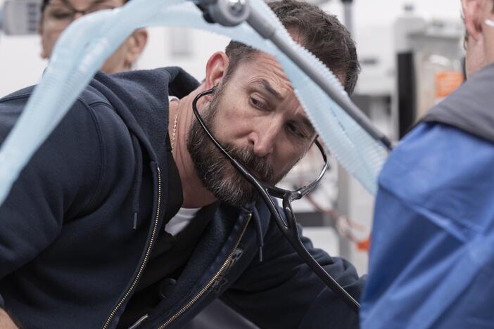 Dr. Michael Robinavitch — Robby (Noah Wyle) — in the season finale of <em>The Pitt.</em>
