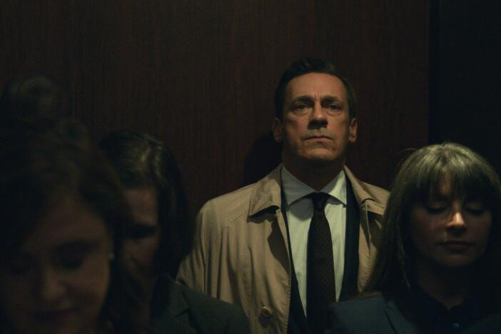 Coop (Jon Hamm) loses his job and embarks on a series of burglaries in <em>Your Friends & Neighbors</em>