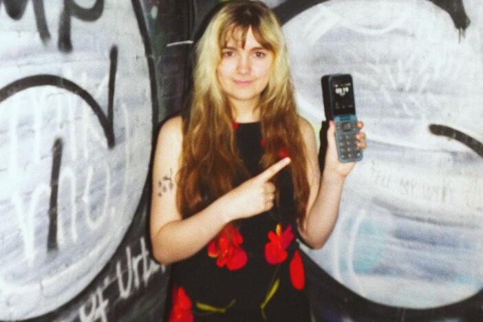August Lamm two years into her dumbphone journey in New York, July 2024.