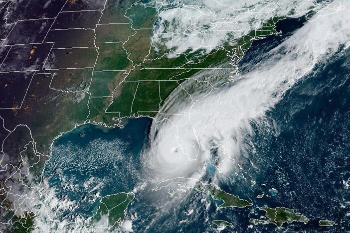 NOAA satellites captured an image of 2022's Hurricane Ian. Data from those satellites and other NOAA efforts feeds into hurricane forecasts, as well as efforts to understand weather, climate, and fisheries changes. A proposed budget for the agency would slash more than 25% of its funding.