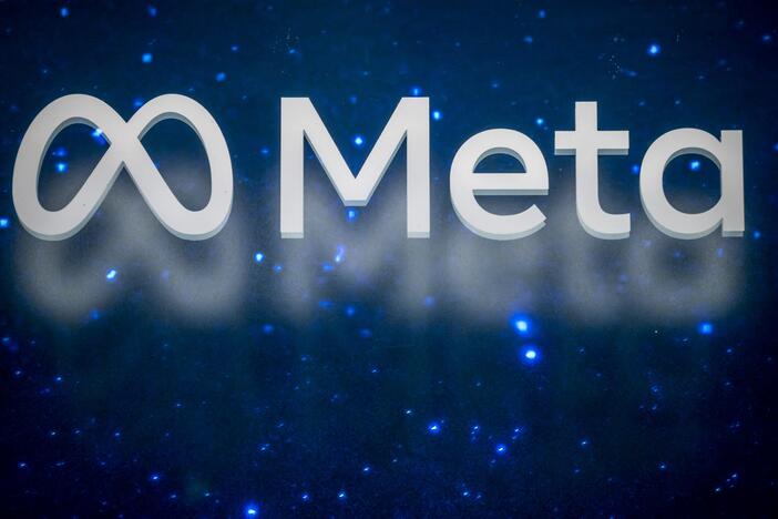 A photograph taken during the World Economic Forum (WEF) annual meeting in Davos in January shows the logo of Meta, the U.S. company that owns and operates Facebook, Instagram, Threads and WhatsApp.