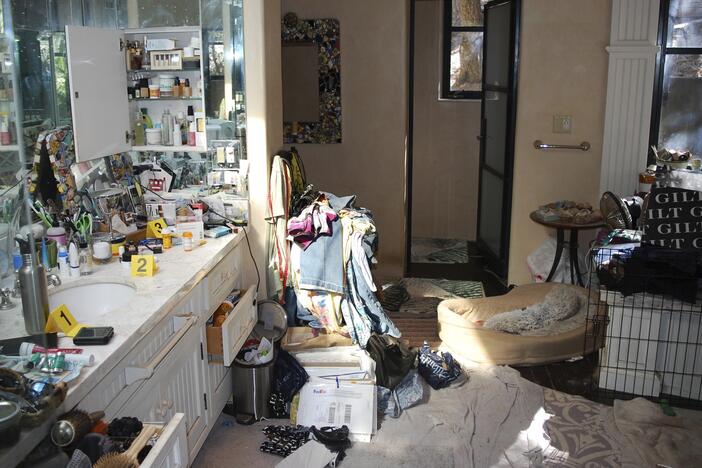 This is an undated image provided by the Santa Fe County Sheriff's Office during the course of their investigation and search of the home of Gene Hackman and his wife Betsy Arakawa, where the two were found dead in Santa Fe, New Mexico.