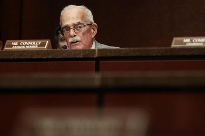 Rep. Gerald Connolly, D-Va., speaks during the House Oversight Committee meeting at the U.S. Capitol on March 25.