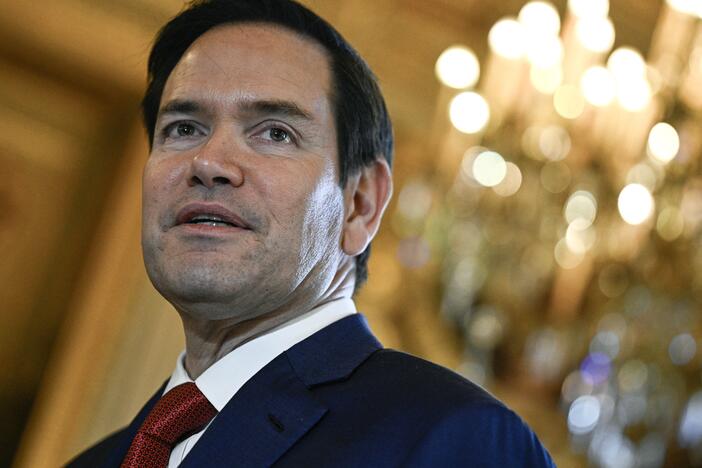 Secretary of State Marco Rubio before a meeting with the French foreign minister in Paris on Thursday to discuss steps toward a ceasefire between Russia and Ukraine.