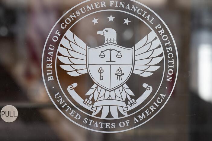 A view of the Consumer Financial Protection Bureau headquarters building in Washington, D.C., on Feb. 10, 2025.