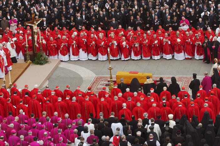 The funeral of Pope John Paul II at Saint Peter's Basilica in Rome, Italy on April 8, 2005.