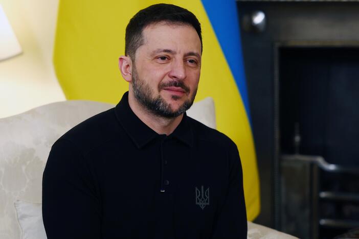Ukrainian President, Volodymyr Zelensky is seen during a bilateral meeting with Britain's Prime Minister Keir Starmer at 10 Downing Street on March 1, 2025 in London England. The Ukrainian President arrived in London today to meet with the British prime minister ahead of a summit of European leaders on Sunday.