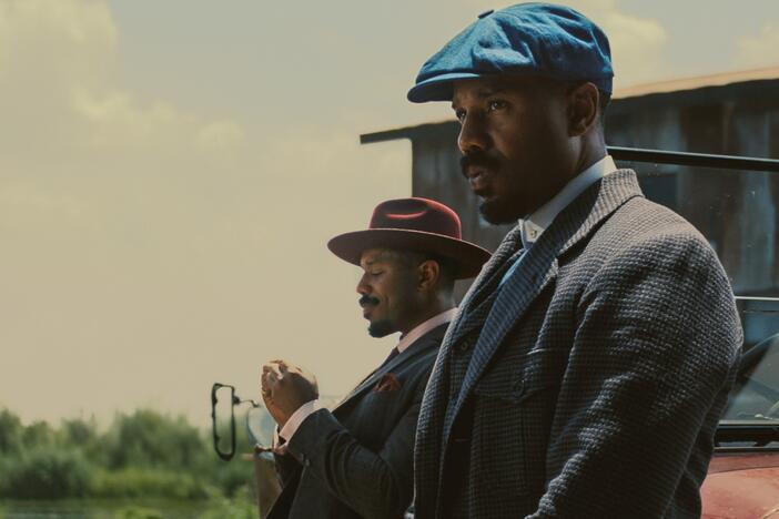 Michael B. Jordan plays twins Smoke and Stack in the new movie <em>Sinners</em>.