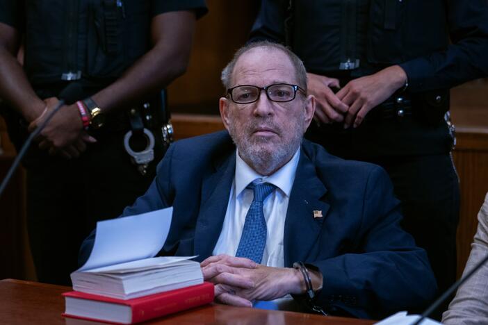 Harvey Weinstein is arraigned in court on September 18, 2024 in New York City, pleading not guilty to a new sex crimes charge.