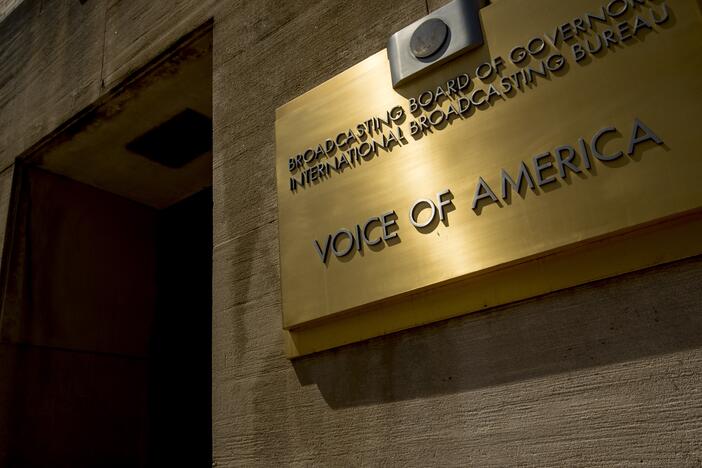 The Voice of America building, June 15, 2020, in Washington.