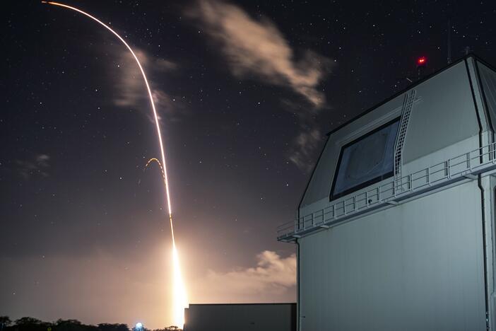 The U.S. military tests its land-based Aegis missile defense system in 2018. Such systems can track and intercept short and medium-ranged missiles but struggle against larger, more powerful intercontinental ballistic missiles of the sort used by Russia and China.