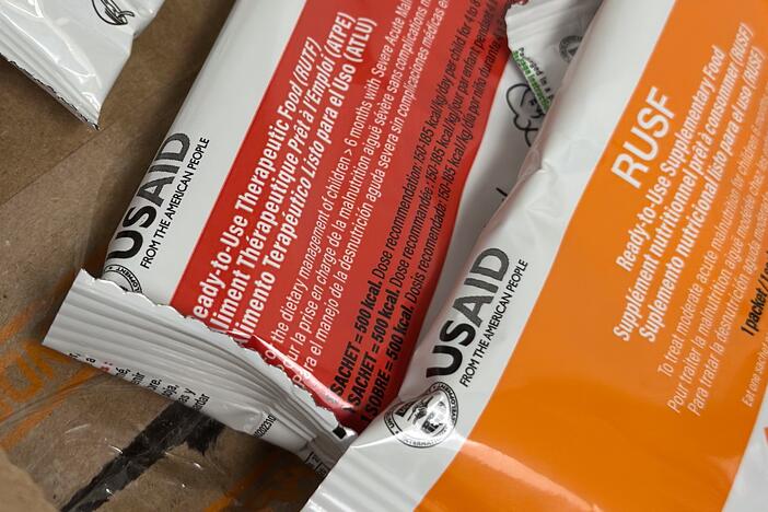 Plumpy'Nut bars manufactured at the Edesia Nutrition plant in Rhode Island. Has the "ready-to-use therapeutic food" — credited with an 80 to 90% recovery rate among malnourished children — been caught up in the U.S. aid cuts?