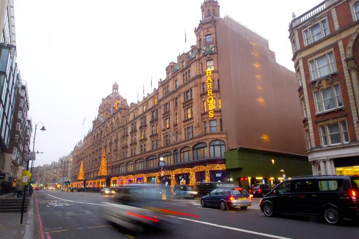 A general view of Harrods store in Knightsbridge, central London