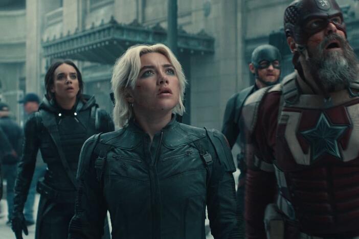 <em>Thunderbolts* </em>stars a cast of misfits, including Florence Pugh, Hannah John-Kamen, Wyatt Russell and David Harbour.