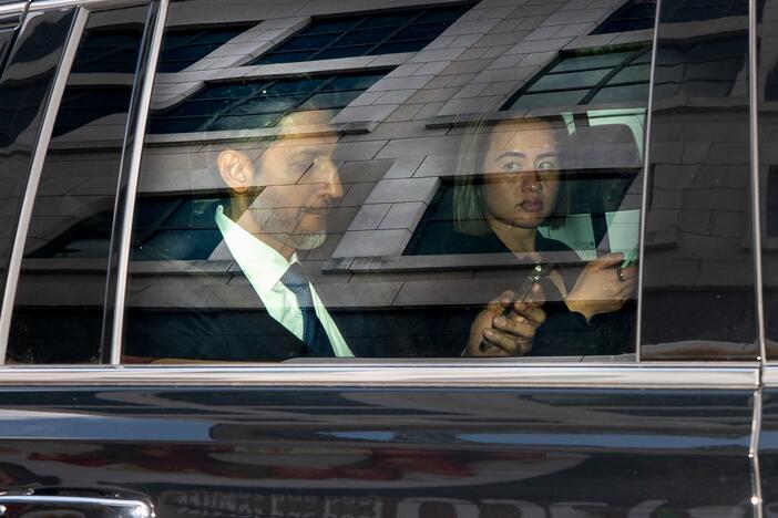 Google CEO Sundar Pichai exits federal court in Washington, D.C., on April 30.