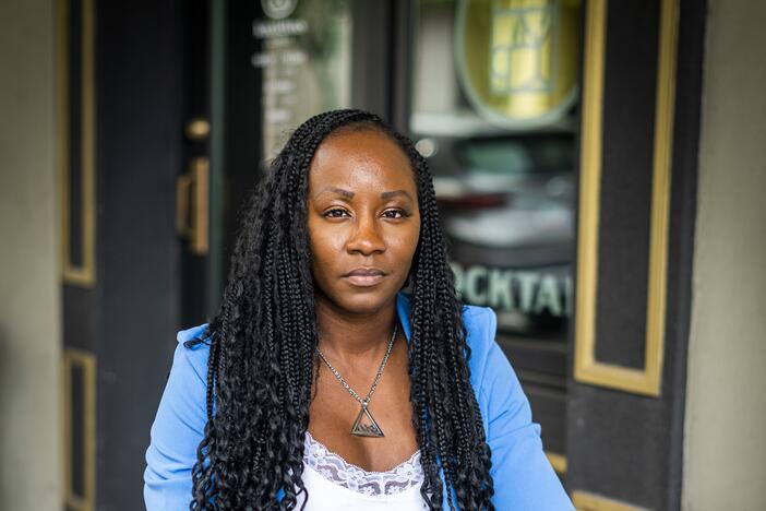 Shalela Dowdy is one of the Black voters who sued Alabama to get a more accurate representation in Congress.  She was photographed in Mobile in 2024.