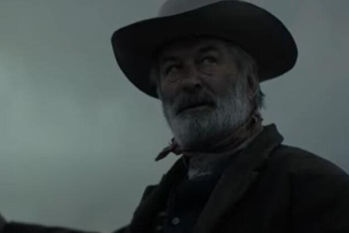Alec Baldwin as Harland Rust in a still from the movie's trailer.