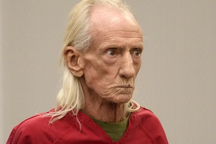 Joseph Czuba stands before Circuit Judge Dave Carlson for his arraignment at the Will County, Ill., courthouse on Oct. 30, 2023, in Joliet, Ill.