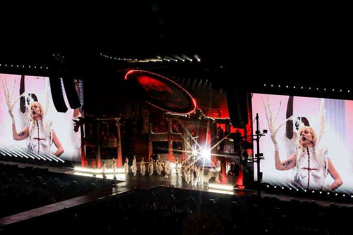 Lady Gaga performs during a massive free show at Copacabana Beach on Saturday in Rio de Janeiro, Brazil.