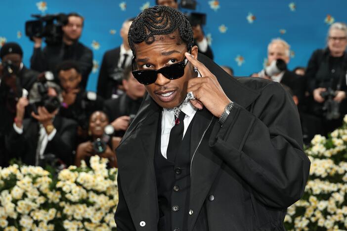 Met Gala Co-Chair, A$AP Rocky attends the 2025 Met Gala Celebrating "Superfine: Tailoring Black Style" at Metropolitan Museum of Art on May 05, 2025 in New York City.