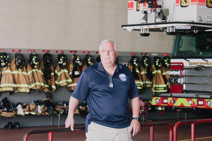 Emmitsburg Mayor Frank Davis voted for Donald Trump in hopes he would cut federal spending. Now Davis hopes those cuts don't include the permanent cancellation of classes at the National Fire Academy, which is part of the town's identity and helps drive its economy. Davis is also a chief at Emmitsburg's firehouse, known as the Vigilant Hose Company.