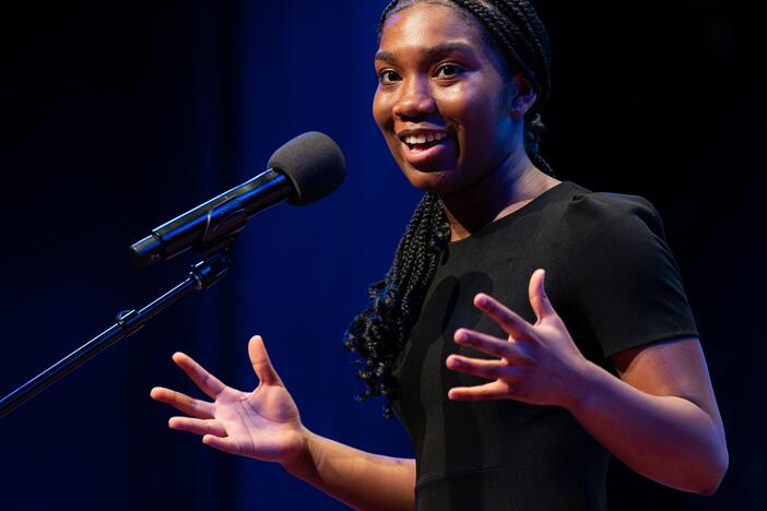 Nyla Dinkins will represent Washington, D.C. at the 20th annual Poetry Out Loud competition this week. 55 high school students, one from every state and five territories, will compete in the recitation competition.