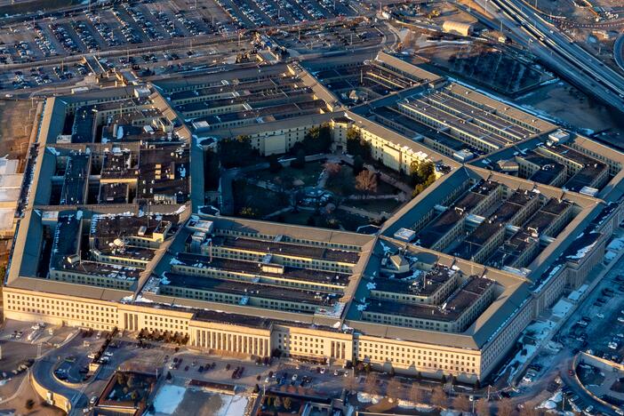 The Pentagon in Arlington, Va., is seen from above.