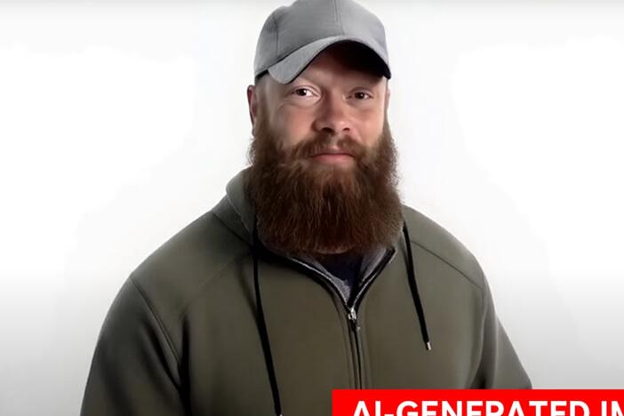 A screenshot of the AI generated video of Christopher Pelkey.