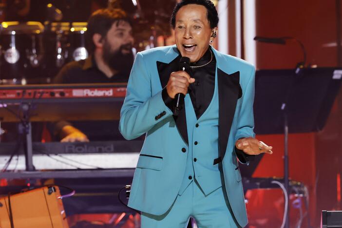 Smokey Robinson performs onstage during the 65th GRAMMY Awards at Crypto.com Arena on February 05, 2023 in Los Angeles, California. (Photo by Kevin Winter/Getty Images for The Recording Academy )