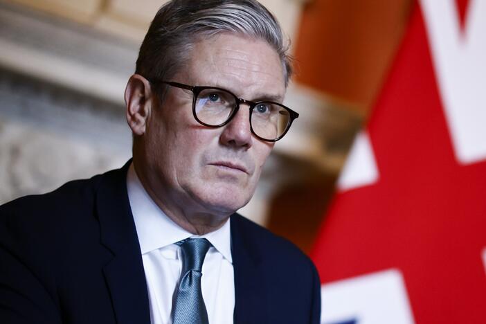 British Prime Minister Keir Starmer at 10 Downing Street in London.