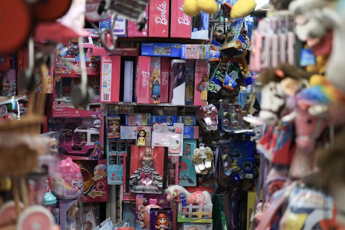 Barbie Dolls imported from China line the shelves of the A to Z Toys store on May 07 in Miami Beach, Fla.