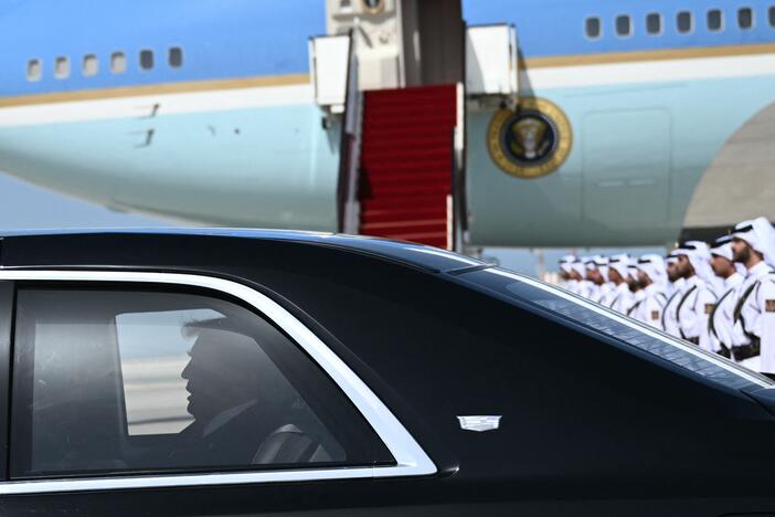 President Trump arrives in the Qatari capital Doha on Wednesday. Trump touched down at Hamad International Airport, with relations between the two governments in the spotlight over Qatar's offer to Trump of a $400 million luxury aircraft to serve as a new Air Force One.
