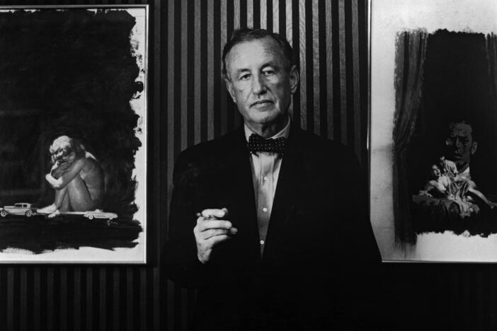 British author and creator of James Bond Ian Fleming (1908-1964) with two pieces of original artwork from the American hardback editions of his books, circa 1960.