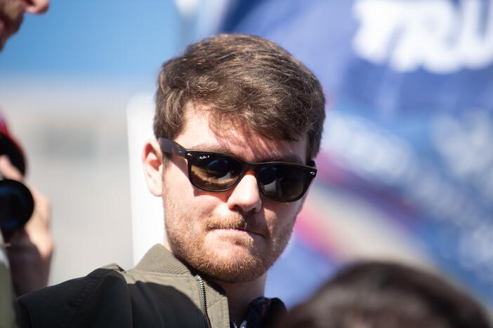 Nick Fuentes, seen here in 2020, is widely known for his white nationalist and antisemitic views, including Holocaust denial. An official in the Trump administration advocated for the social media platform X to remove its ban on Fuentes over hate speech and was also spotted in the crowd at a 2024 Fuentes rally.