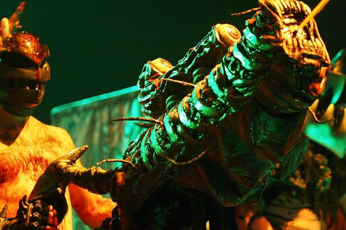 Metal band GWAR performs live onstage for the Viva La Bam tour at Roseland Ballroom on November 2, 2007 in New York City. (Photo by Roger Kisby/Getty Images)