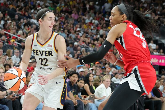 Caitlin Clark of the Indiana Fever and A'ja Wilson of the Las Vegas Aces are considered to be two of this year's leading MVP candidates.