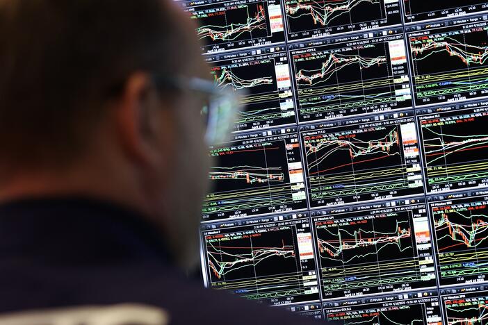 A trader on the floor of the New York Stock Exchange.