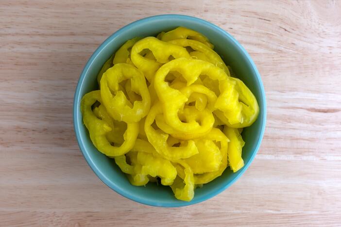 Even foods you may not guess would have food coloring added often do, like pickled banana peppers.