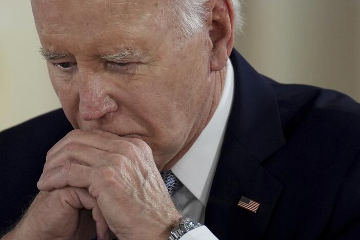 Joe Biden attends a roundtable session at the G7 world leaders summit in Italy, June 13, 2024.