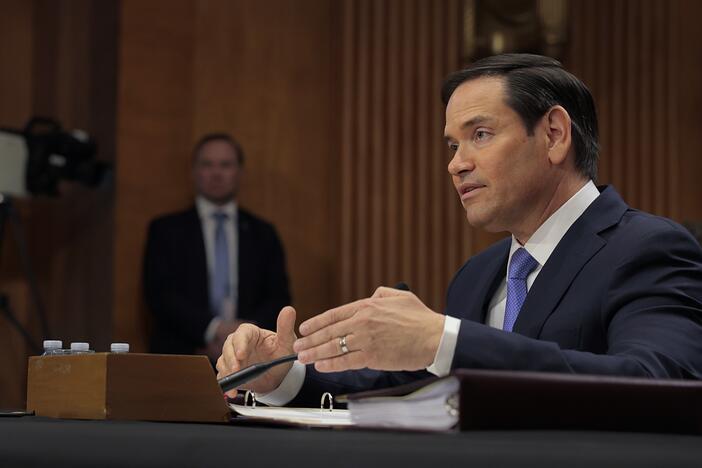 Secretary of State Marco Rubio speaks during a Senate Foreign Relations Committee hearing in the Dirksen Senate Office Building in Washington, D.C., Tuesday.
