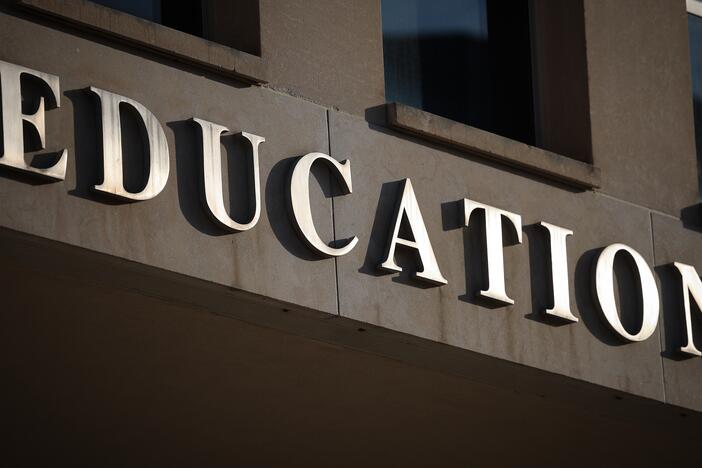 The headquarters of the U.S. Department of Education shown on March 12, after the Trump administration announced mass layoffs.