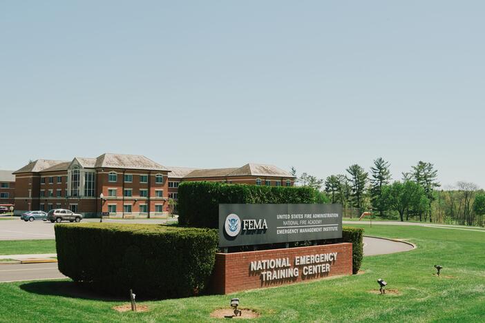The National Fire Academy sits inside this complex in Emmitsburg, in western Maryland. Thousands of firefighters come here for training each year, but the Trump administration canceled in-person classes in early March, seemingly to cut costs.