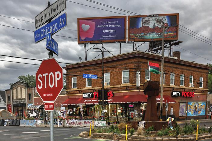 The intersection where a Minneapolis police officer murdered George Floyd has an uncertain future. The memorial site has become a meeting place for activists, but some businesses say the corner is trapped in time.
