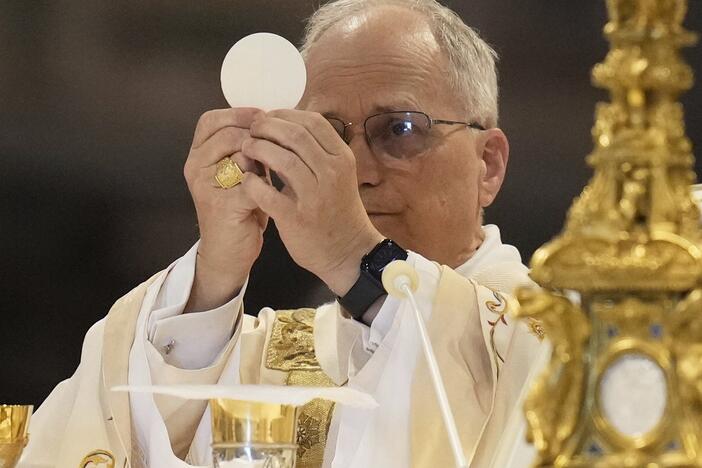 Pope Leo XIV presides over a Mass in the St. John Lateran Basilica, formalizing his role as bishop of Rome in Rome on Sunday.