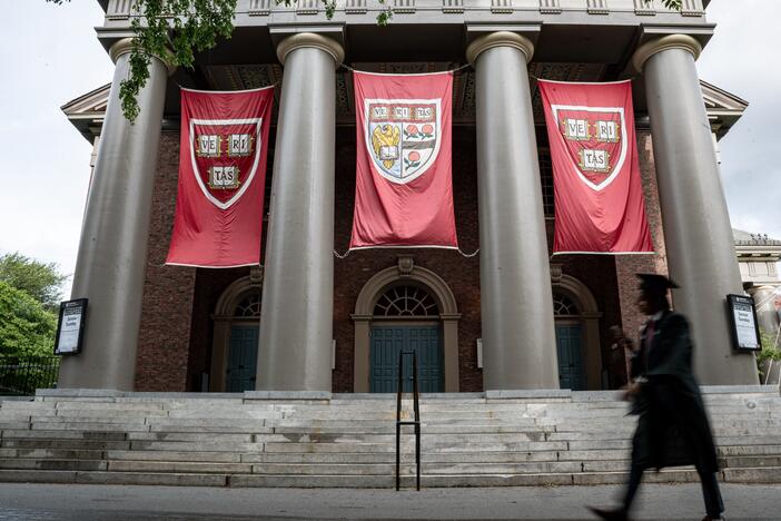 Harvard University's campus in Cambridge, Mass., pictured on Saturday, as students prepared to graduate.