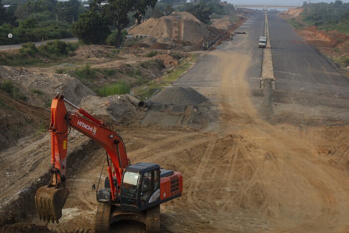 The extension of the Southern Expressway from Matara to Hambantota shown near Hambantota, Sri Lanka, in 2018 — a major infrastructure project funded by China as part of Beijing's ambitious Belt and Road Initiative.