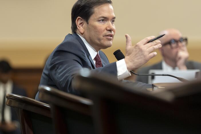Secretary of State Marco Rubio speaks during a hearing of the House Committee on Foreign Affairs on Capitol Hill, Wednesday, May 21, 2025, in Washington.