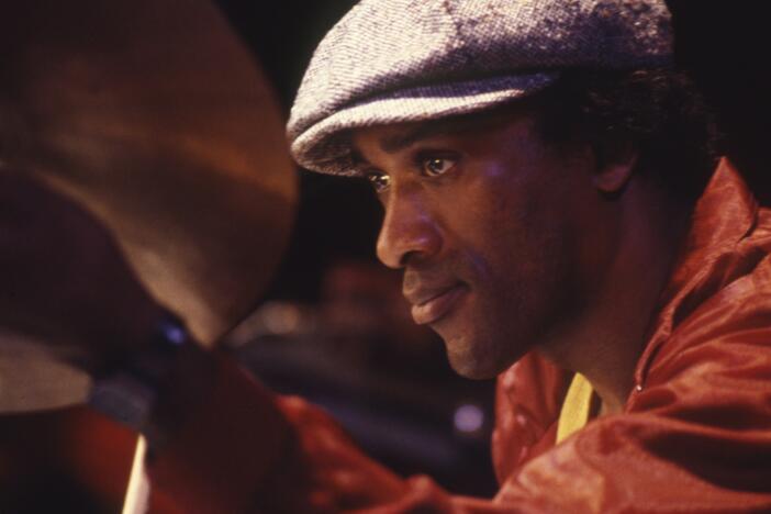 Jazz drummer Al Foster, photographed in Paris in 1980.